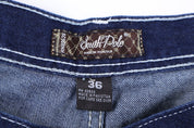 Southpole Embroidered Dark Wash Denim Shorts - Pants/Shorts - Thrifted Threads