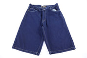 Southpole Embroidered Dark Wash Denim Shorts - Pants/Shorts - Thrifted Threads