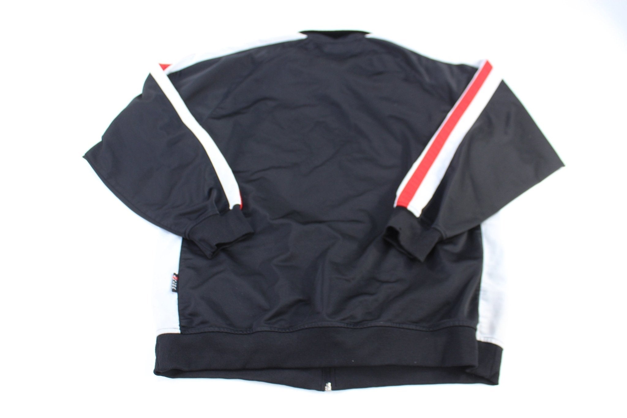 Southpole Embroidered Logo Black, Red & White Full Zip Track Jacket - jacket - Thrifted Threads
