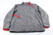 Spyder Logo Grey & Red Zip Up Jacket - ThriftedThreads.com