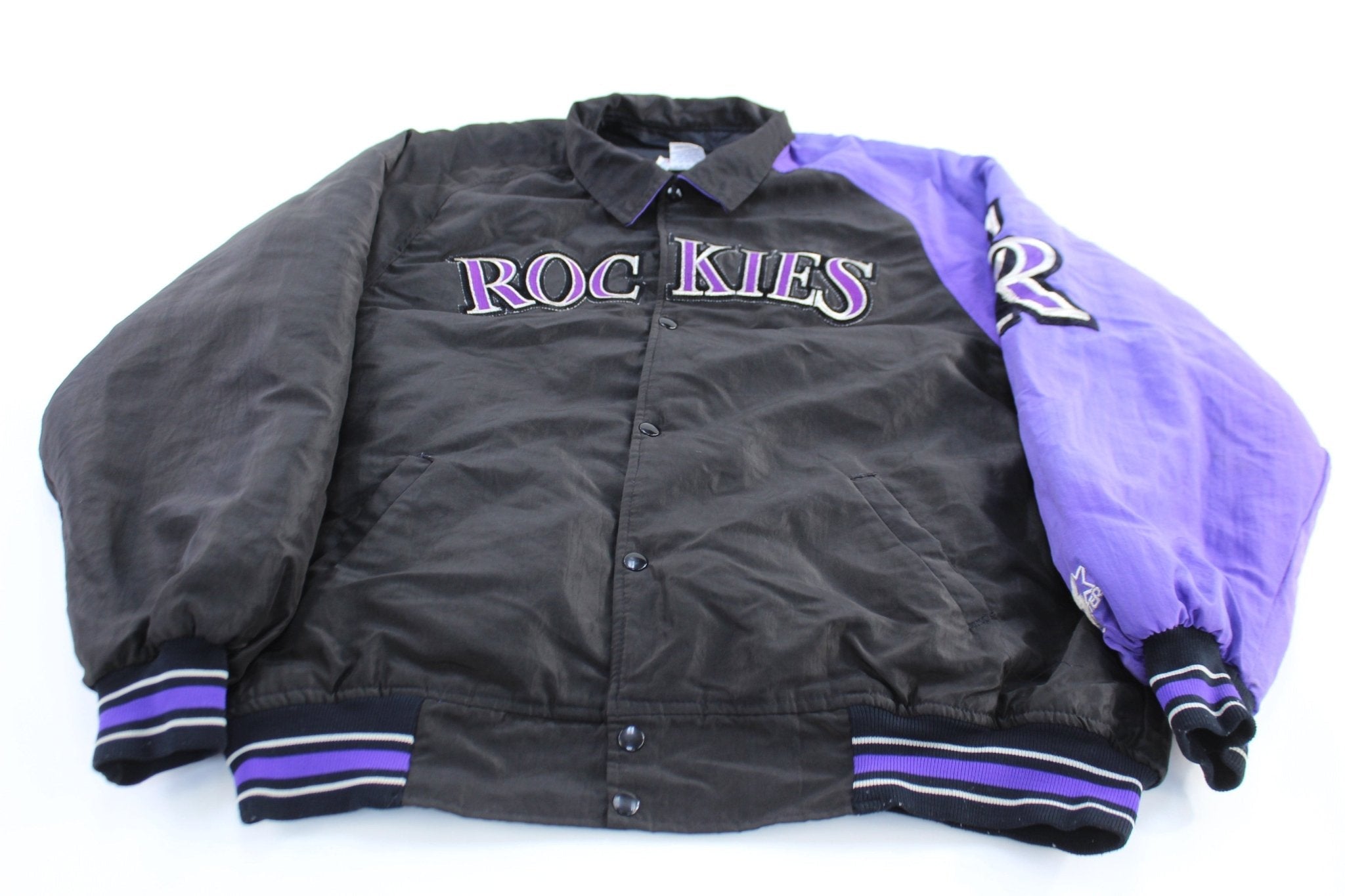 Starter Colorado Rockies Baseball Snap Button Jacket - Jacket - Thrifted Threads