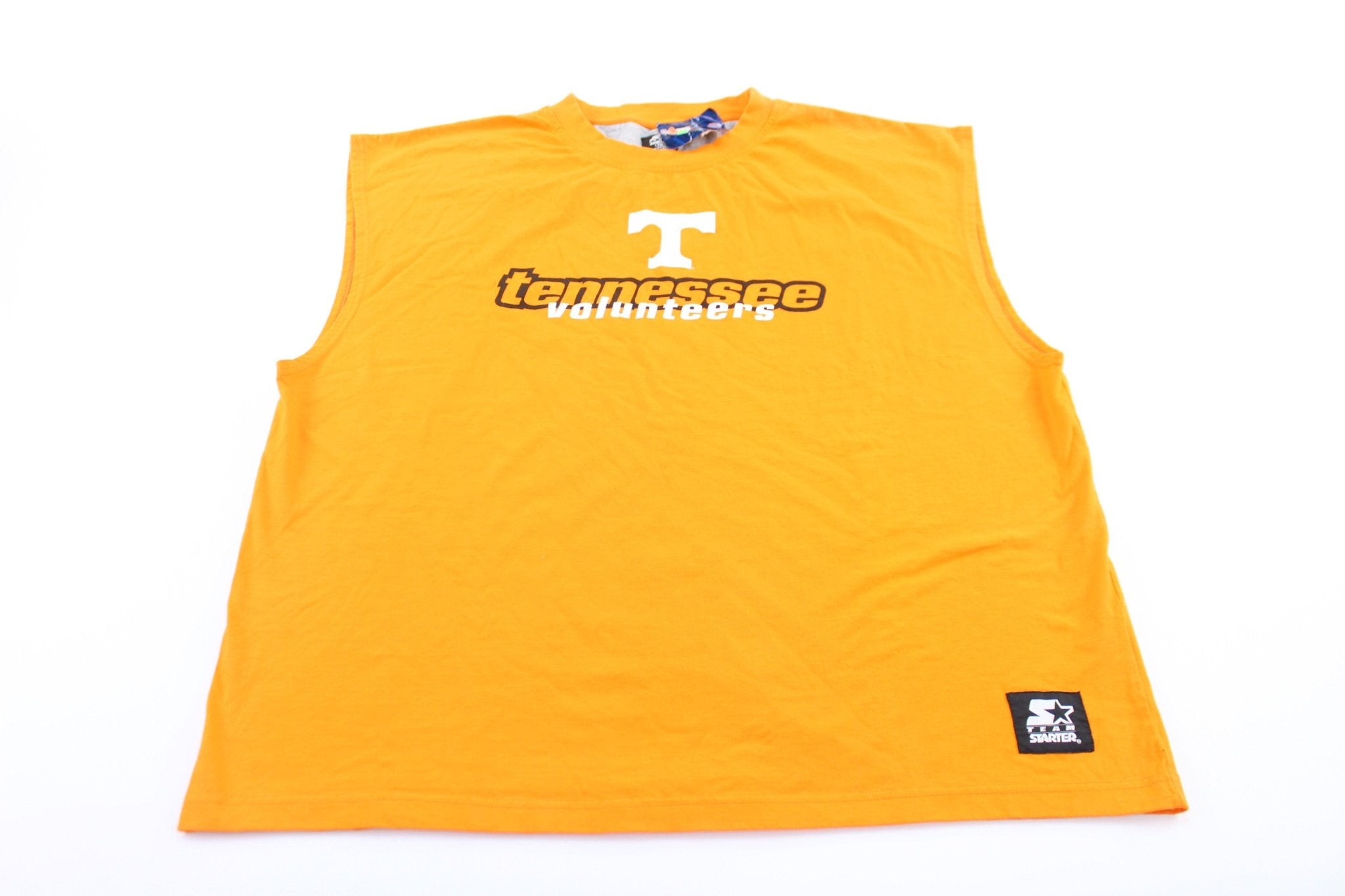 Starter Embroidered Logo Tennessee Volunteers Tank Top - ThriftedThreads.com