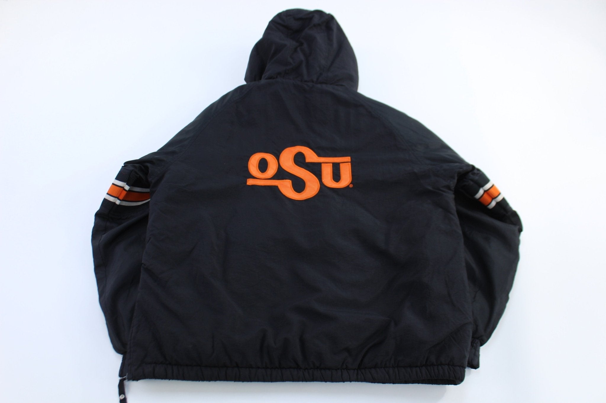 Starter Oklahoma State University Embroidered Puffer Jacket - ThriftedThreads.com