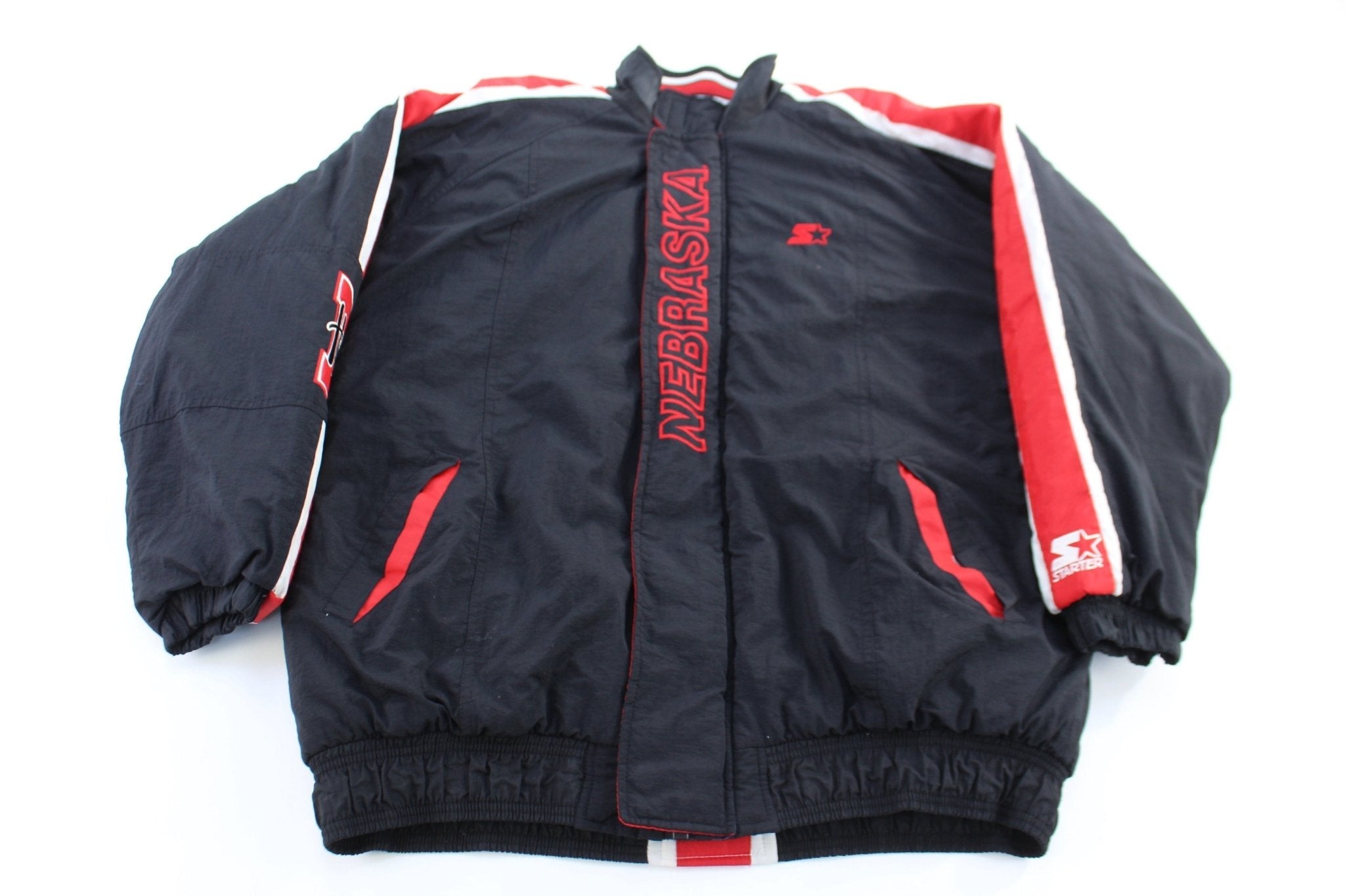 Starter University of Nebraska Full Zip Puffer Jacket - Jacket - Thrifted Threads