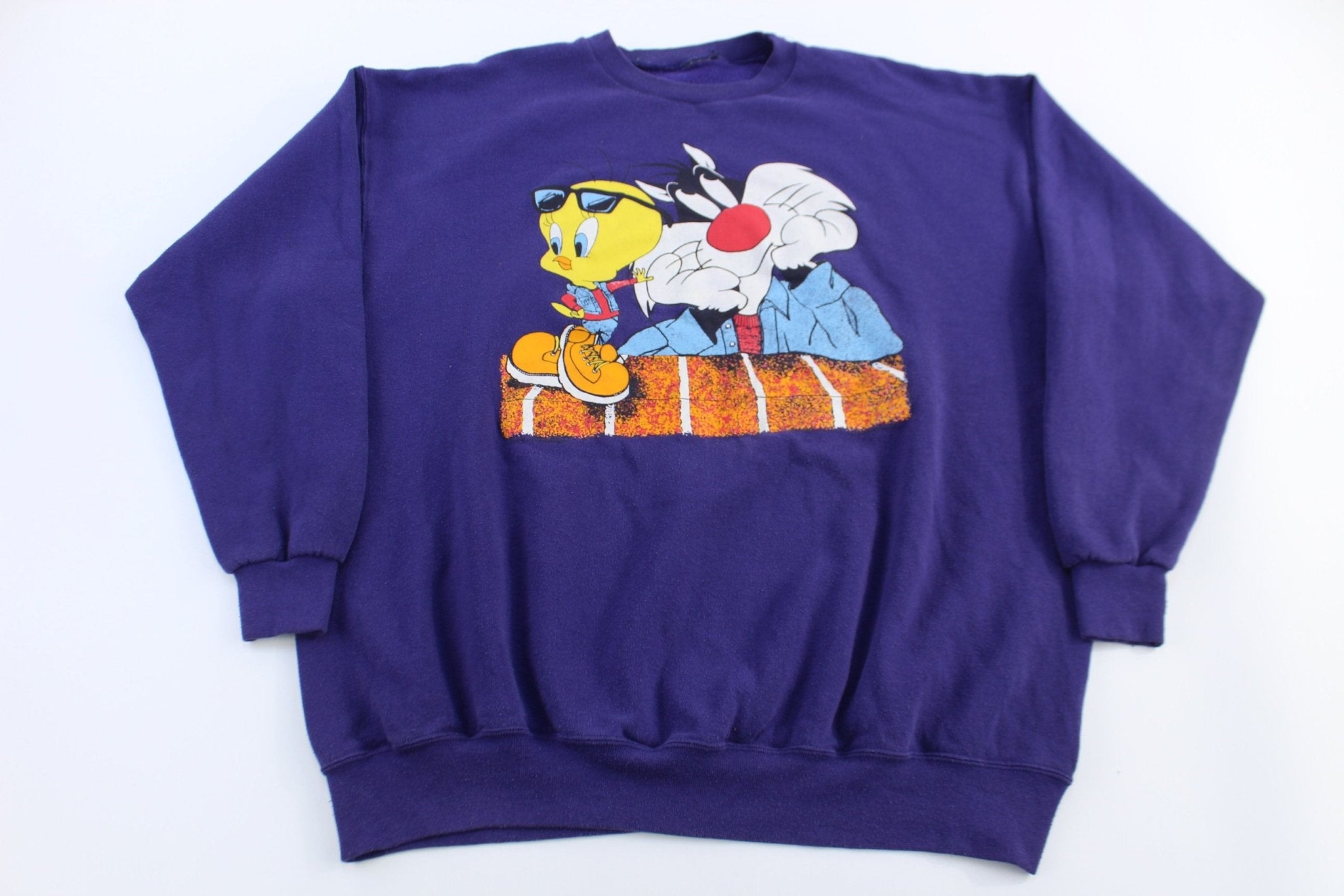 Sylvester & Tweety Bird Graphic Sweatshirt - Sweatshirt - Thrifted Threads