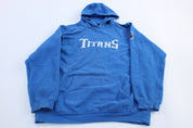 Tennessee Titans Blue Reebok Pullover Hoodie - ThriftedThreads.com