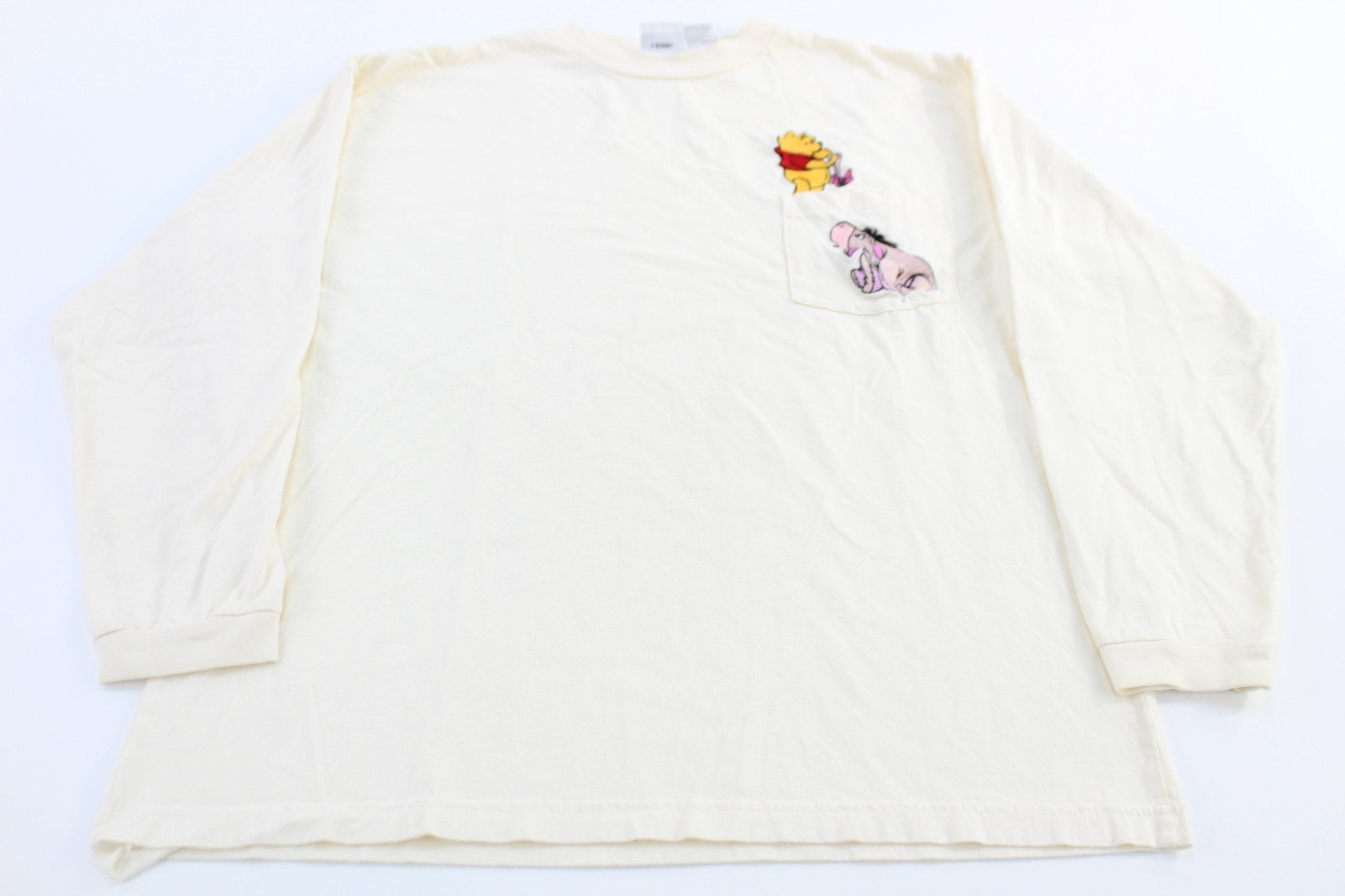 The Disney Store Embroidered Eeyore & Winnie The Pooh LS T-Shirt - ThriftedThreads.com