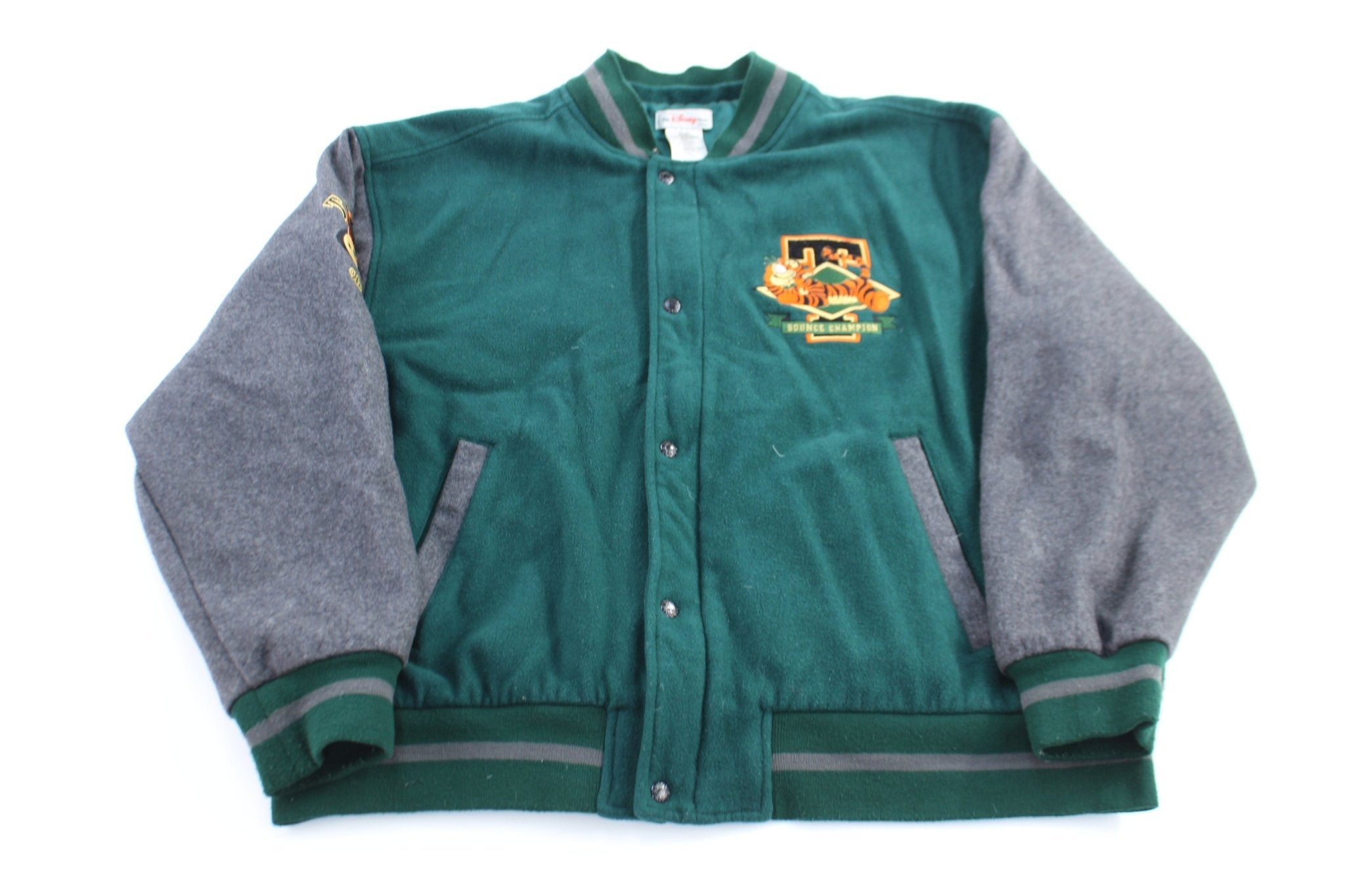The Disney Store Embroidered Tigger Varsity Letterman Jacket - ThriftedThreads.com