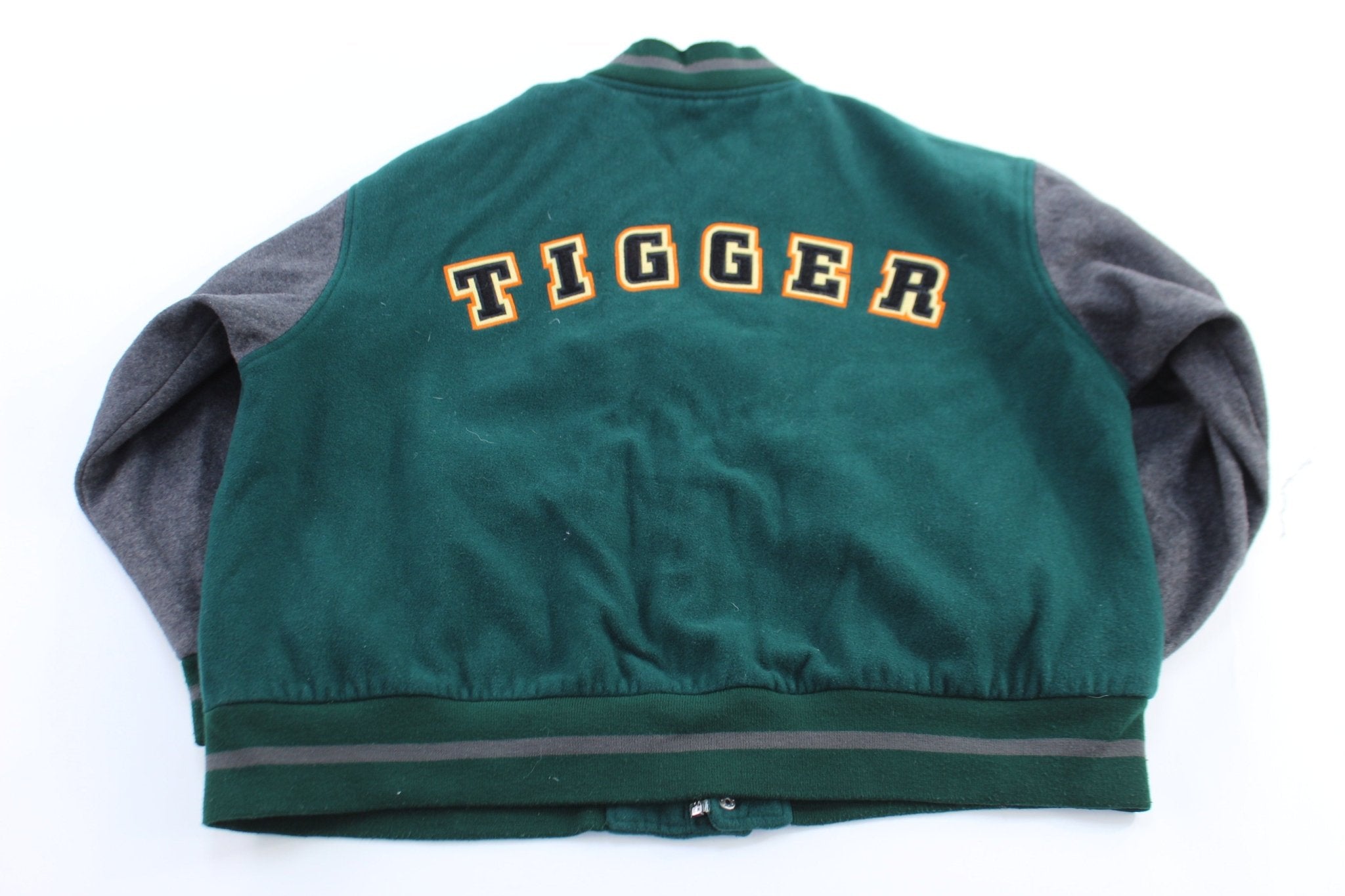 The Disney Store Embroidered Tigger Varsity Letterman Jacket - ThriftedThreads.com