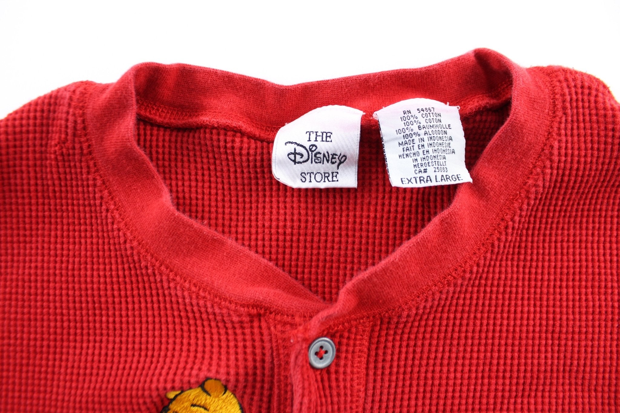 The Disney Store Embroidered Winnie the Pooh & Piglet Thermal LS T - Shirt - ThriftedThreads.com