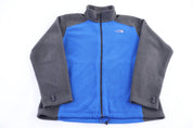 The North Face Blue & Grey Full Zip Fleece Jacket - Jacket - Thrifted Threads