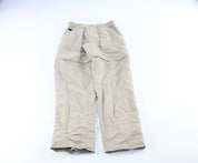 The North Face Embroidered Logo Beige Pants - ThriftedThreads.com