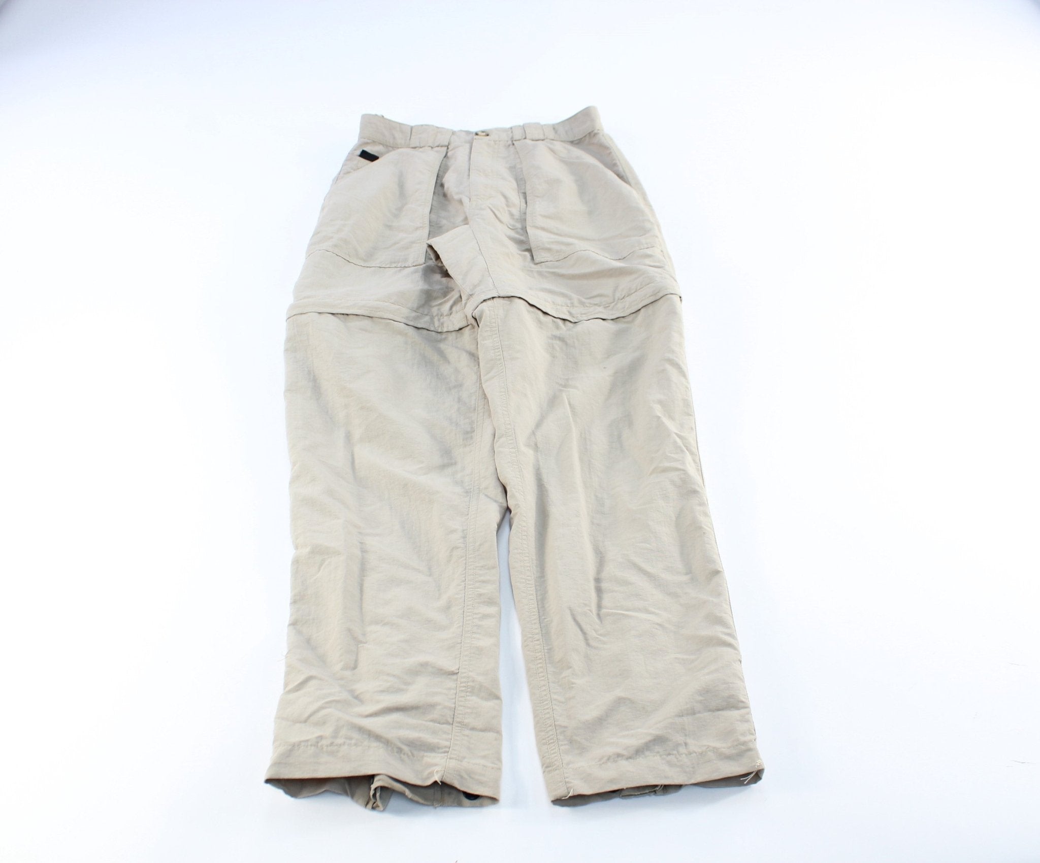 The North Face Embroidered Logo Beige Pants - ThriftedThreads.com