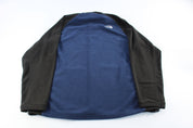 The North Face Embroidered Logo Black & Blue Zip Up Jacket - ThriftedThreads.com