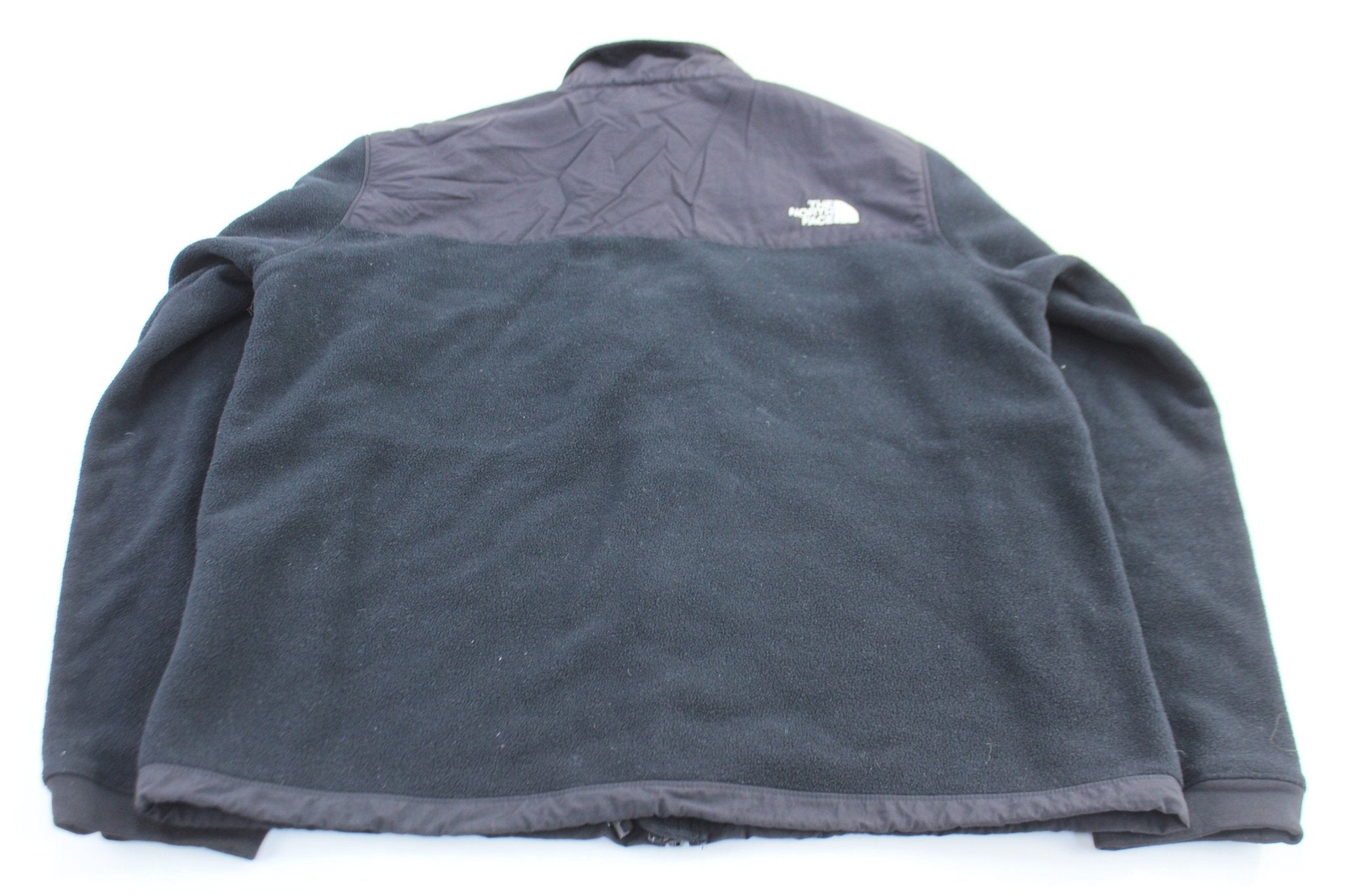 The North Face Embroidered Logo Black Denali Fleece Jacket - ThriftedThreads.com
