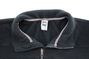 The North Face Embroidered Logo Black Fleece Zip Up Jacket - ThriftedThreads.com
