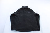 The North Face Embroidered Logo Black Fleece Zip Up Jacket - ThriftedThreads.com