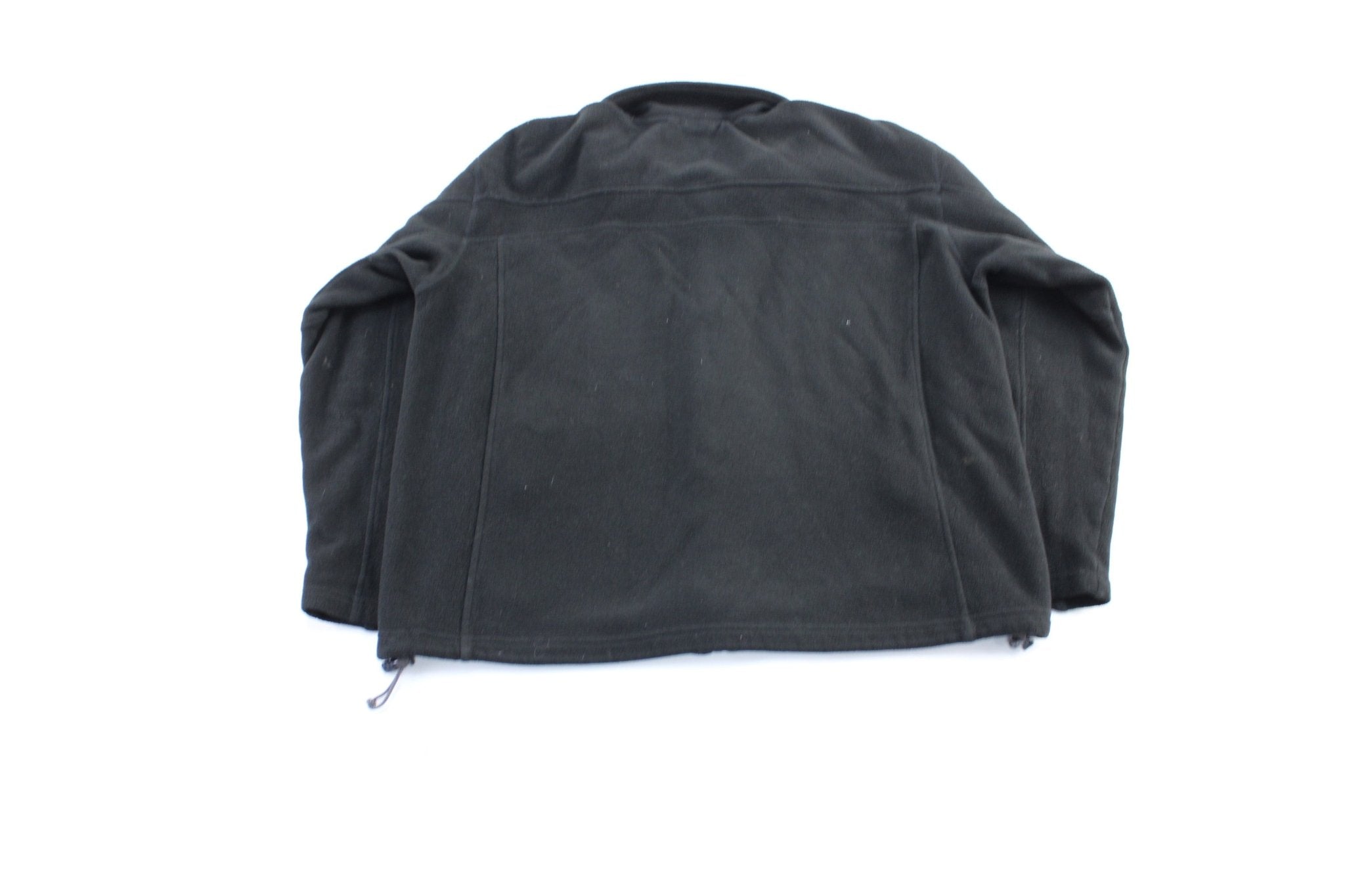 The North Face Embroidered Logo Black Fleece Zip Up Jacket - ThriftedThreads.com
