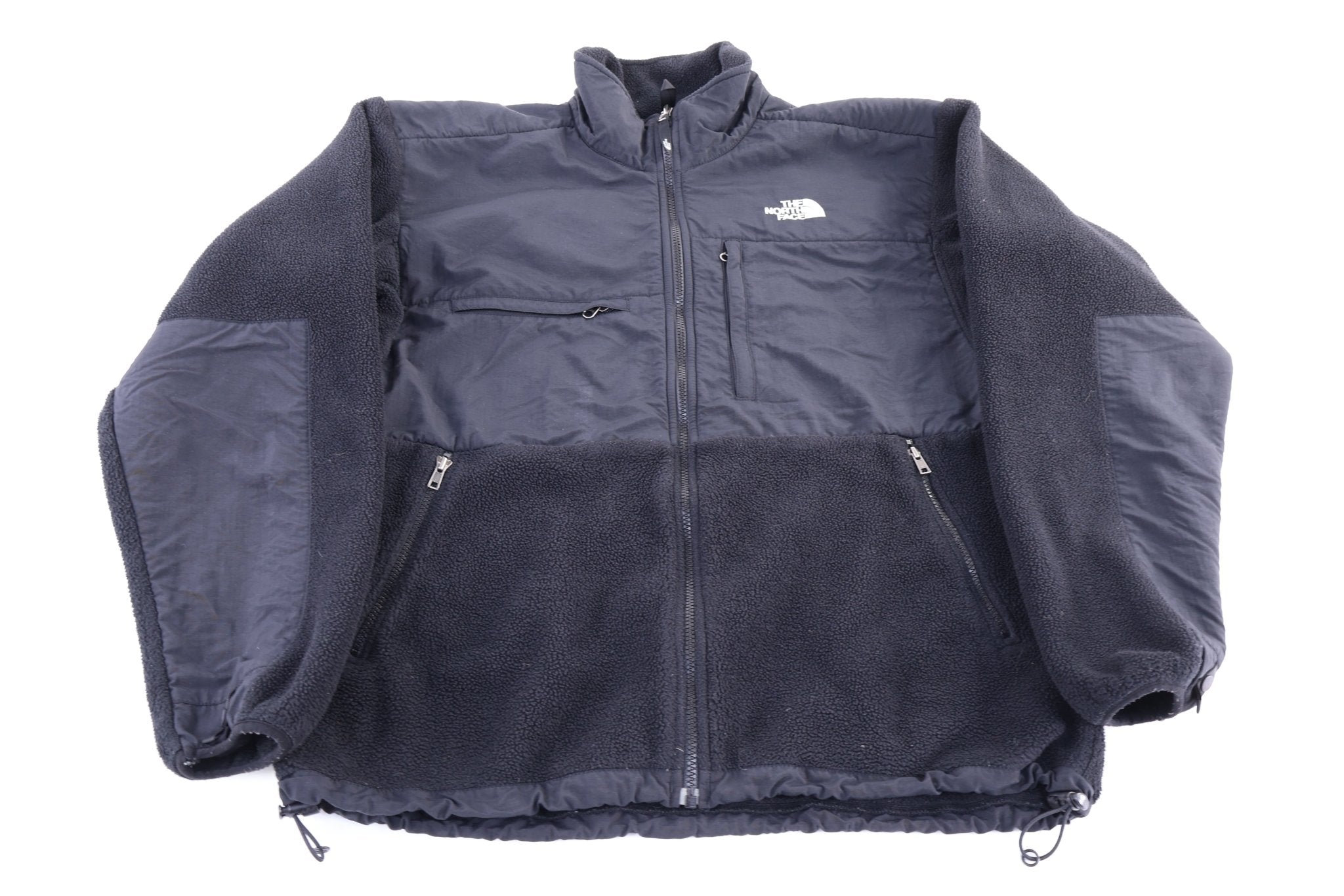 The North Face Embroidered Logo Black Full zip Jacket - jacket - Thrifted Threads