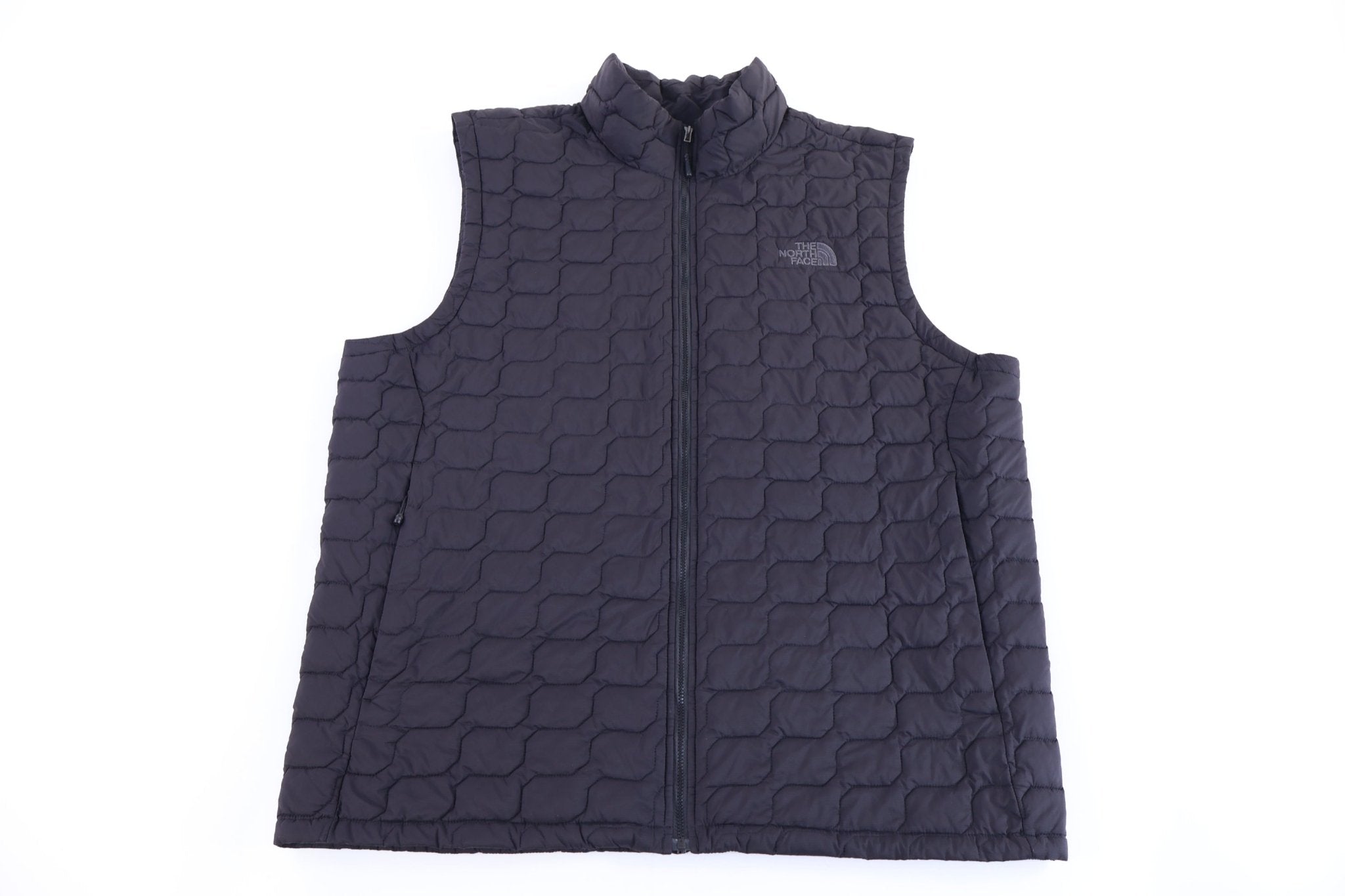 The North Face Embroidered Logo Black Full Zip Vest - Vest - Thrifted Threads