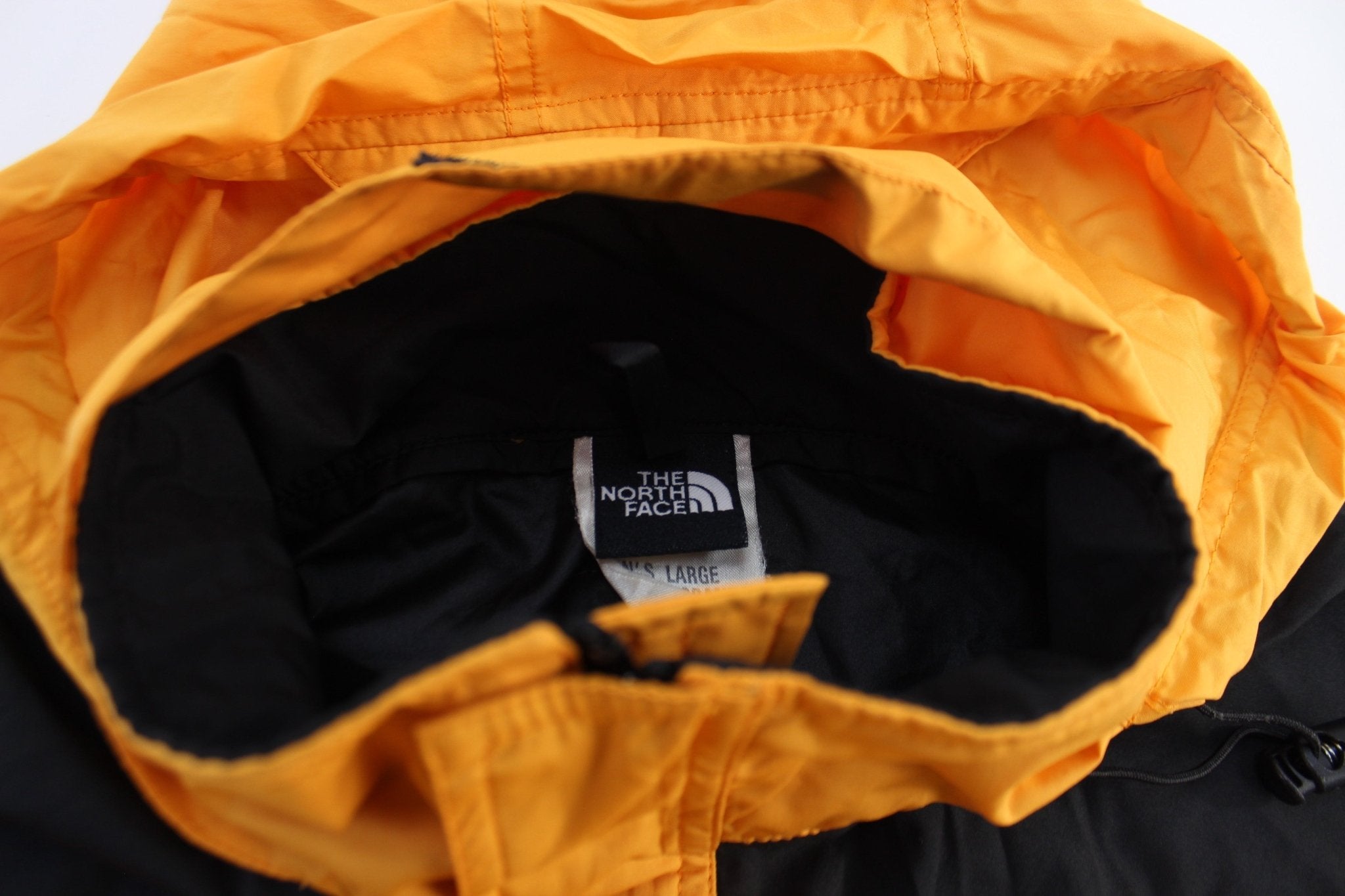 The North Face Embroidered Logo Black & Yellow Zip Up Jacket - ThriftedThreads.com