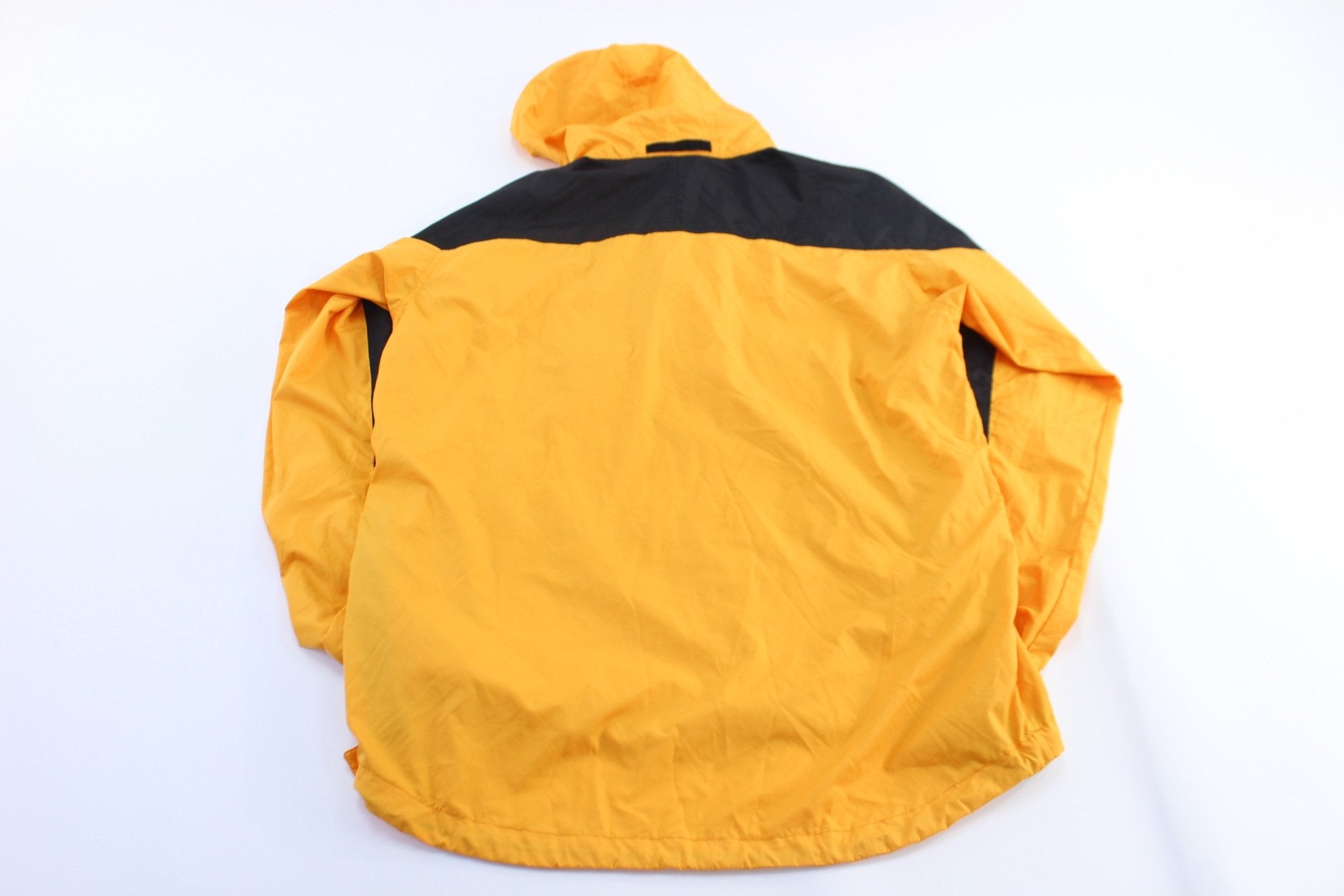 The North Face Embroidered Logo Black & Yellow Zip Up Jacket - ThriftedThreads.com