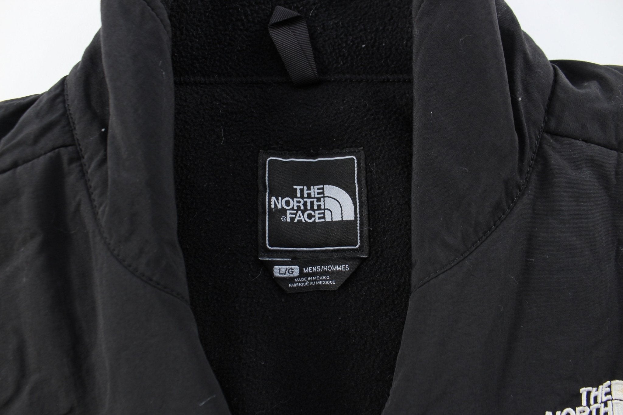 The North Face Embroidered Logo Black Zip Up Jacket - ThriftedThreads.com