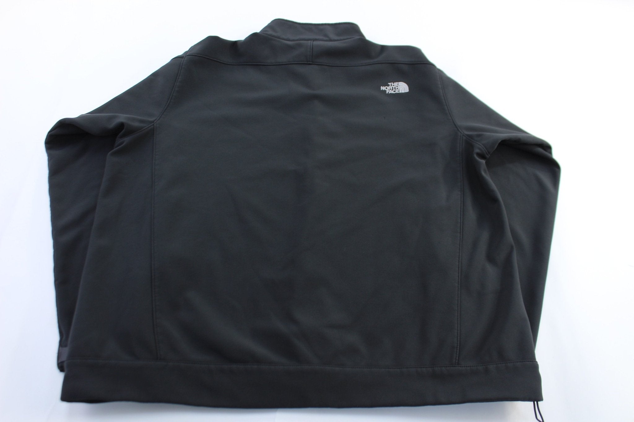 The North Face Embroidered Logo Black Zip Up Jacket - ThriftedThreads.com