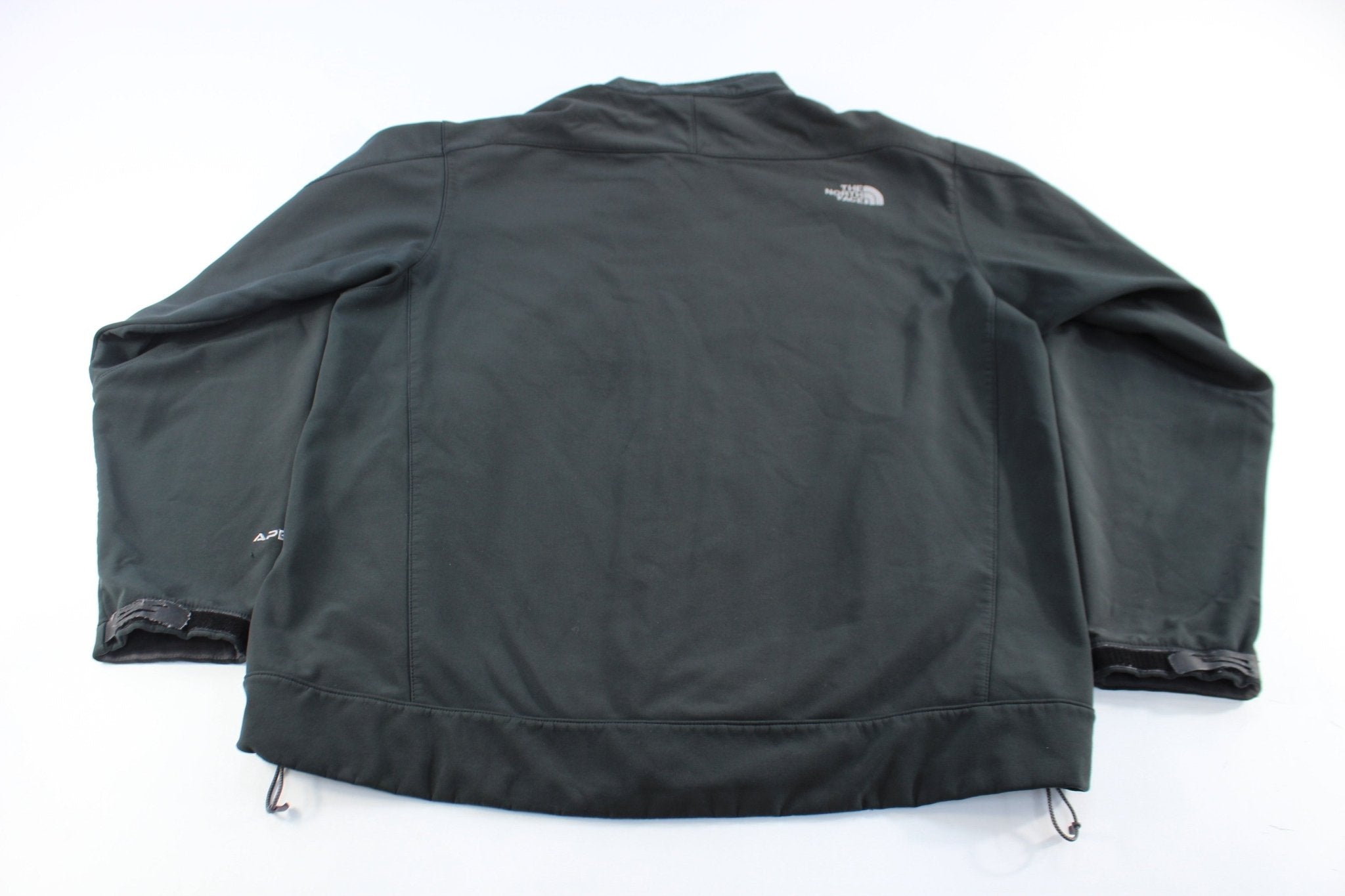 The North Face Embroidered Logo Black Zip Up Jacket - ThriftedThreads.com