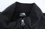 The North Face Embroidered Logo Black Zip Up Jacket - ThriftedThreads.com