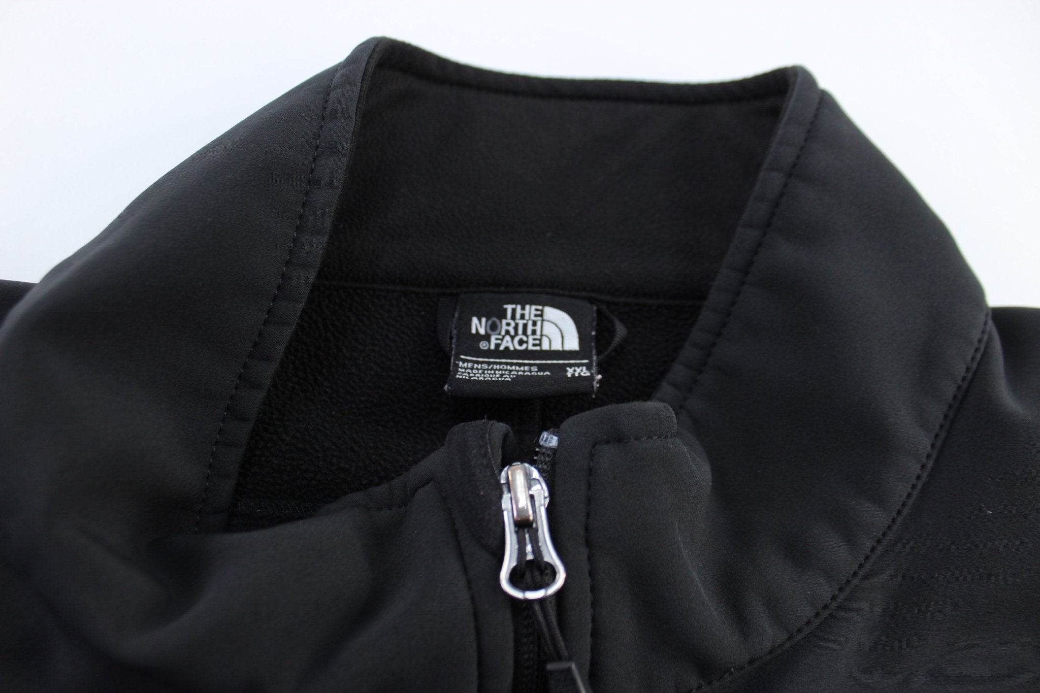 The North Face Embroidered Logo Black Zip Up Jacket - ThriftedThreads.com