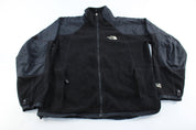 The North Face Embroidered Logo Black Zip Up Jacket - ThriftedThreads.com