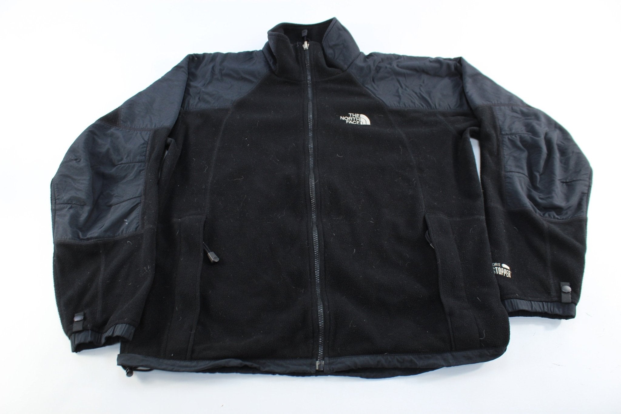 The North Face Embroidered Logo Black Zip Up Jacket - ThriftedThreads.com