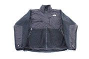 The North Face Embroidered Logo Black Zip Up Jacket - ThriftedThreads.com