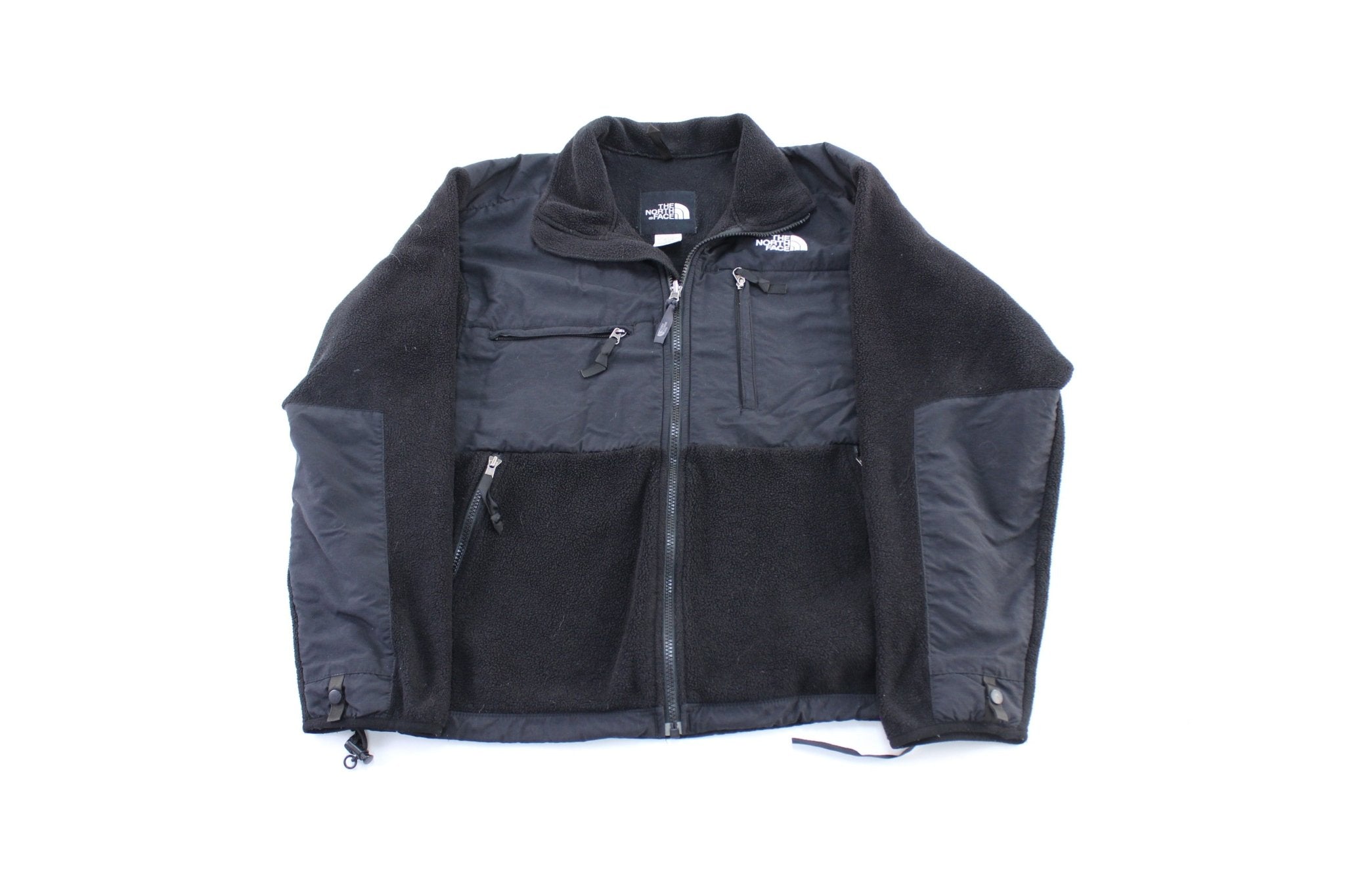 The North Face Embroidered Logo Black Zip Up Jacket - ThriftedThreads.com
