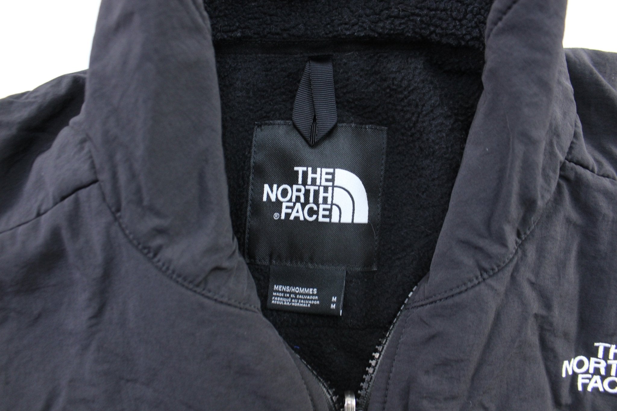 The North Face Embroidered Logo Black Zip Up Jacket - ThriftedThreads.com