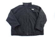 The North Face Embroidered Logo Black Zip Up Jacket - ThriftedThreads.com