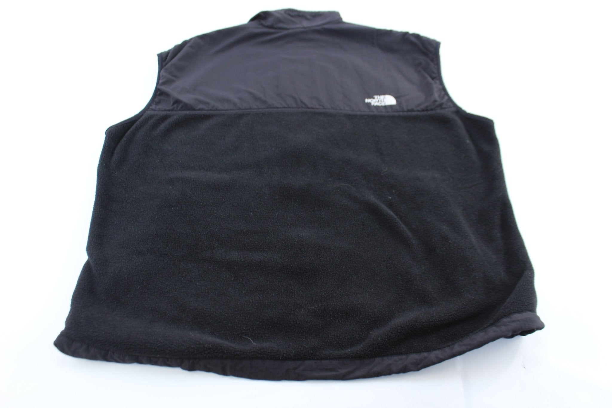 The North Face Embroidered Logo Black Zip Up Vest - ThriftedThreads.com