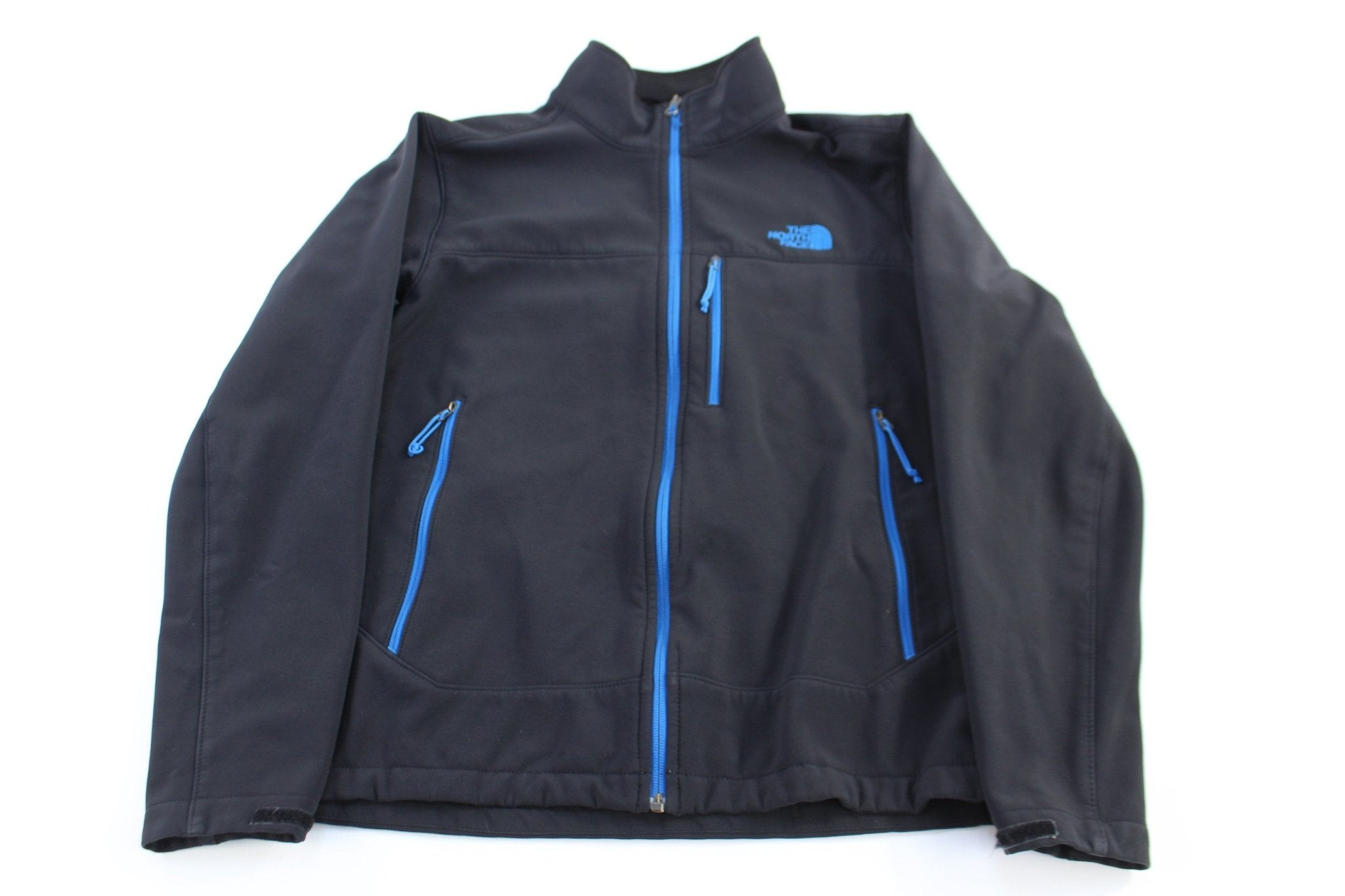 The North Face Embroidered Logo Blue & Black Full Zip Jacket - Jacket - Thrifted Threads