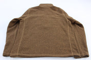 The North Face Embroidered Logo Brown Half Zip Pullover - ThriftedThreads.com