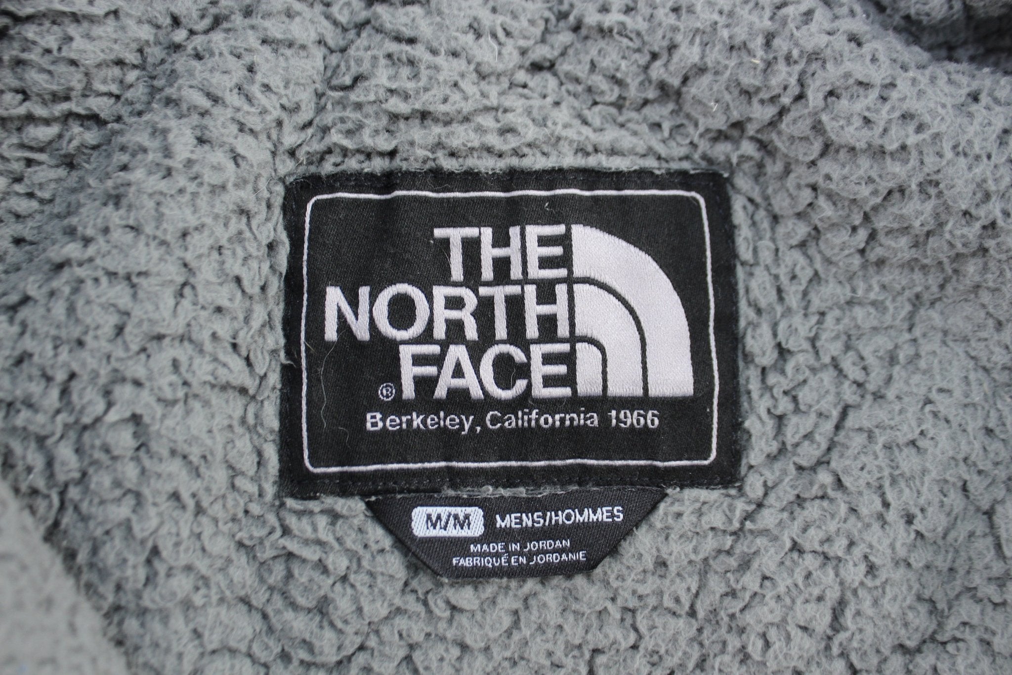 The North Face Embroidered Logo Green Sherpa Jacket - ThriftedThreads.com