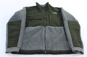 The North Face Embroidered Logo Green Sherpa Jacket - ThriftedThreads.com