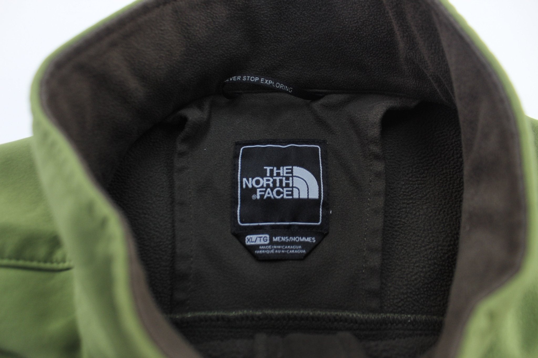 The North Face Embroidered Logo Green Zip Up Jacket - ThriftedThreads.com