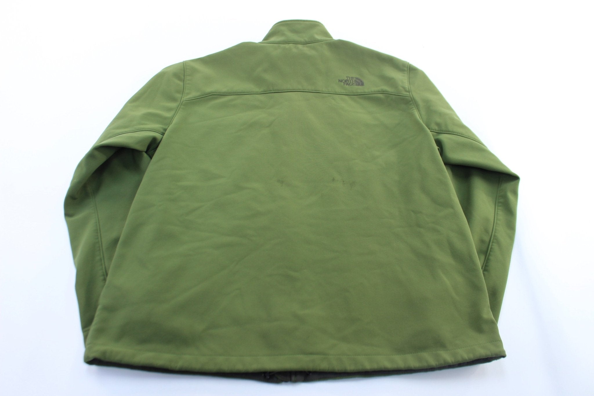 The North Face Embroidered Logo Green Zip Up Jacket - ThriftedThreads.com
