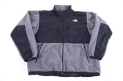 The North Face Embroidered Logo Grey & Black Full Zip Jacket - Jacket - Thrifted Threads