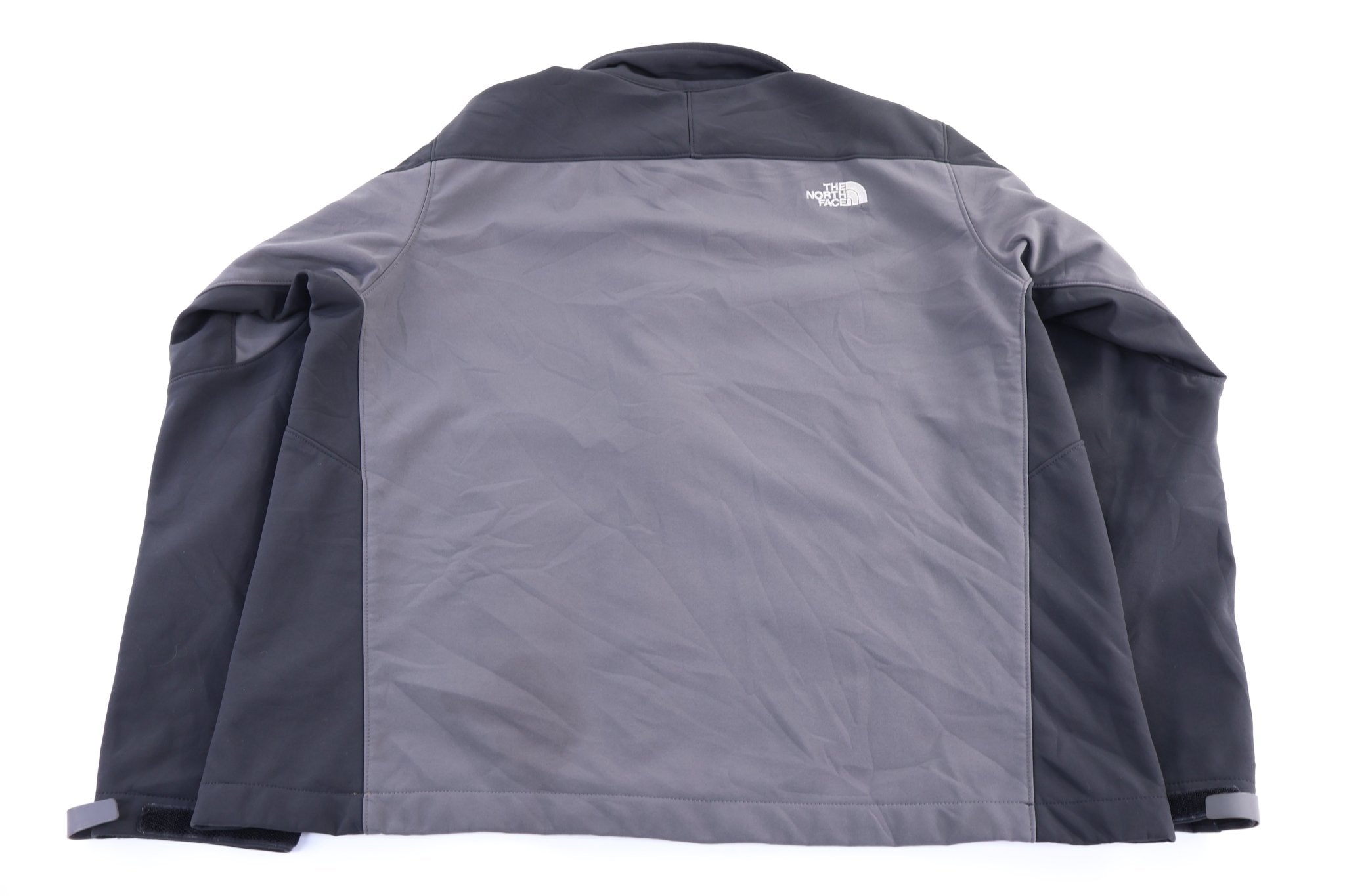The North Face Embroidered Logo Grey & Black Full Zip Jacket - jacket - Thrifted Threads