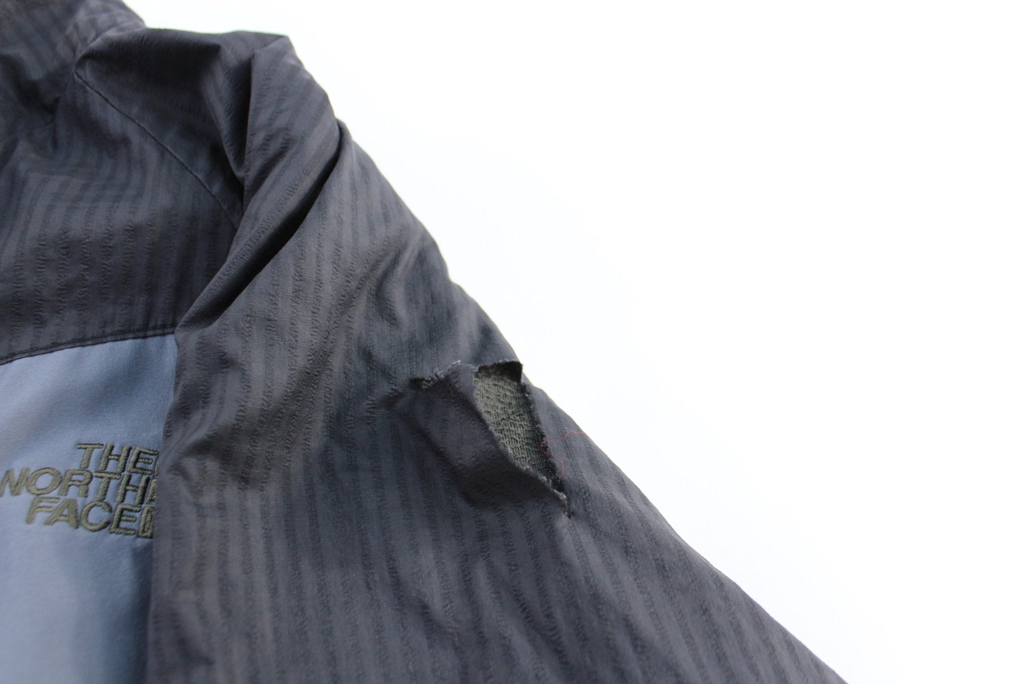 The North Face Embroidered Logo Grey & Black Zip Up Jacket - Jacket - Thrifted Threads