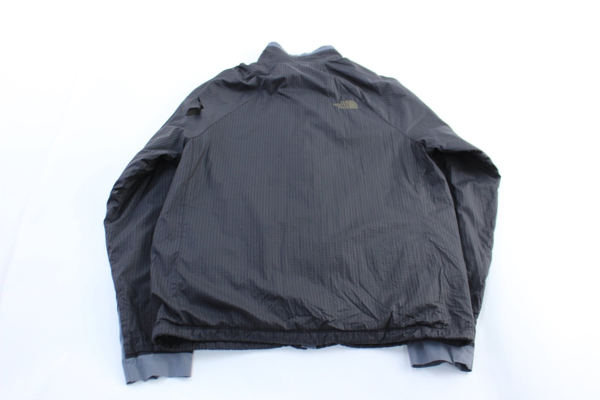 The North Face Embroidered Logo Grey & Black Zip Up Jacket - Jacket - Thrifted Threads