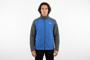 The North Face Embroidered Logo Grey & Blue Full Zip Jacket - Jacket - Thrifted Threads