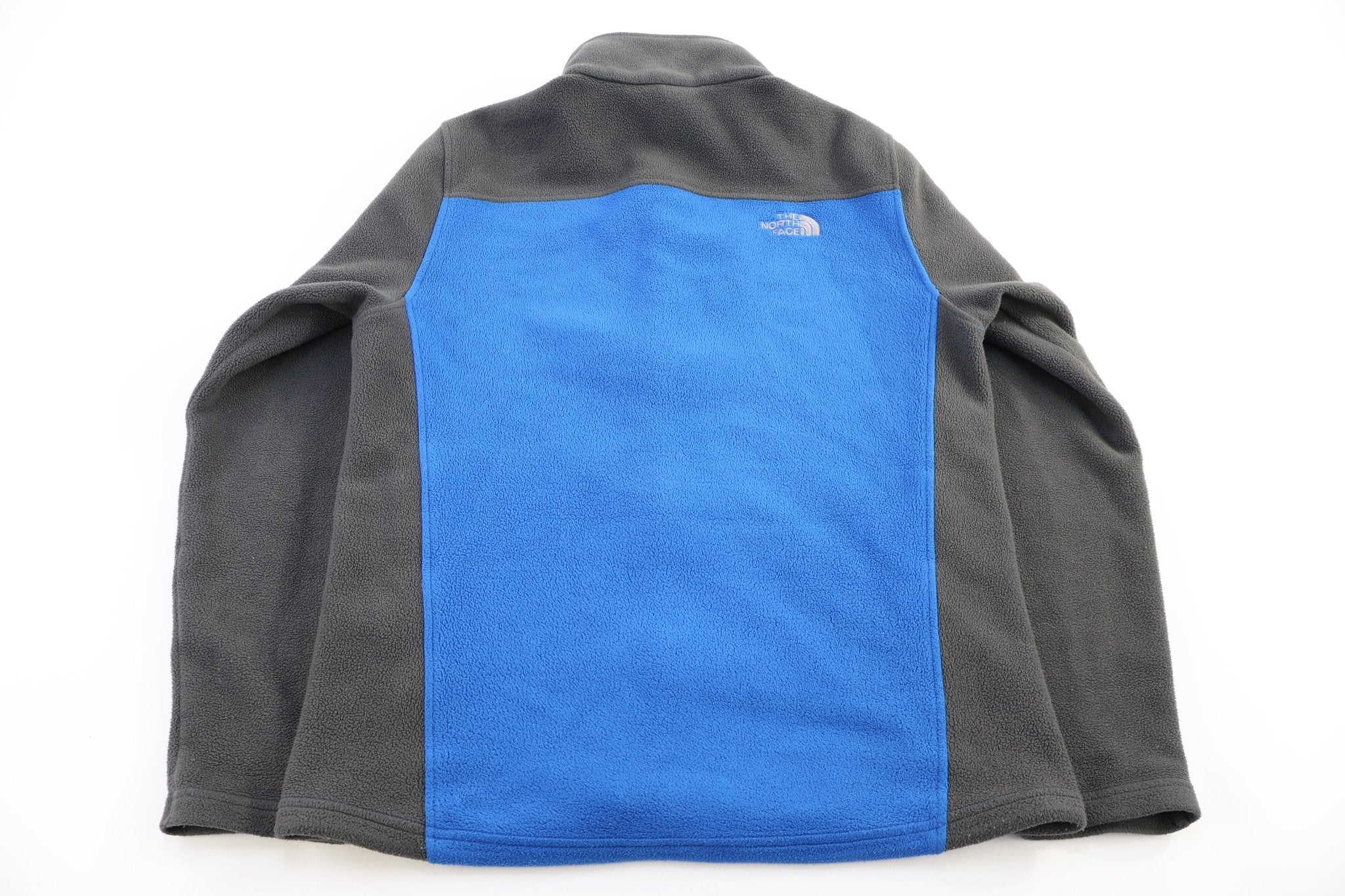 The North Face Embroidered Logo Grey & Blue Full Zip Jacket - Jacket - Thrifted Threads